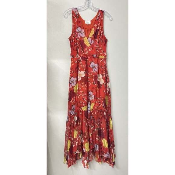 Johnny Was Jade Nidra Silk Wrap Dress Women’s Size Medium Floral (no Belt) Fairy - Picture 2 of 15